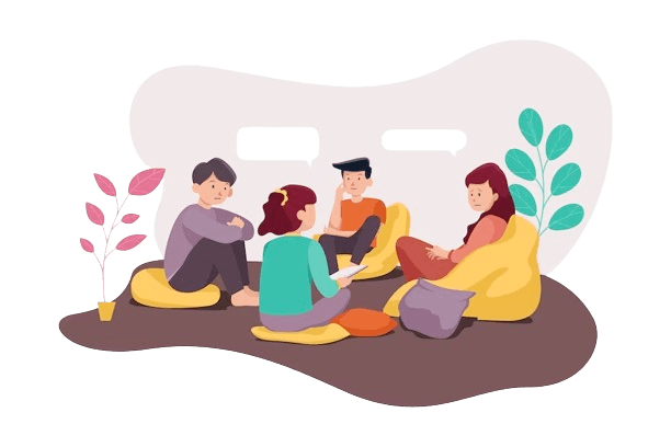 Illustration of a group therapy session